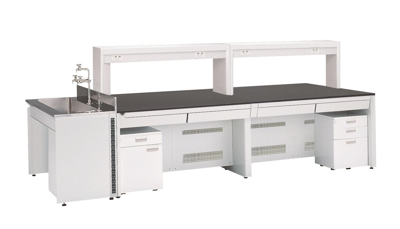 實驗室中央臺（帶試劑架）